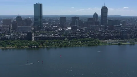 Boston city arial view Stock Footage 75201729