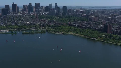 Boston city arial view Stock Footage 75201777