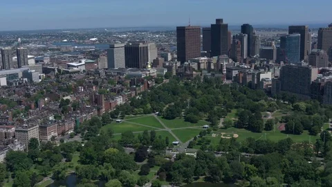 Boston city arial view Stock Footage 75201865