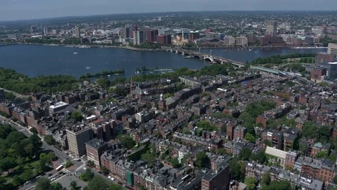 Boston city arial view Stock Footage 75201948