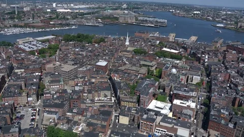 Boston city arial view Stock Footage 75201998