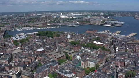 Boston city arial view Stock Footage 75202070