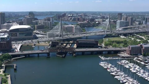 Boston city arial view Stock Footage 75202141