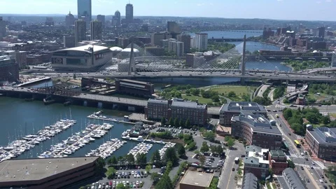 Boston city arial view Stock Footage 75202168