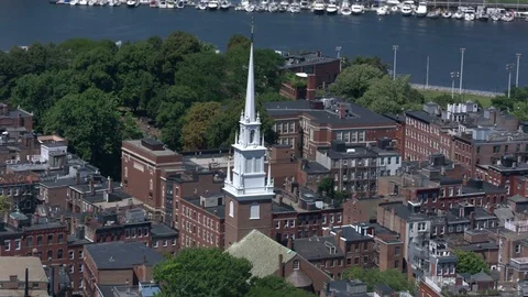 Boston city arial view Stock Footage 75202249