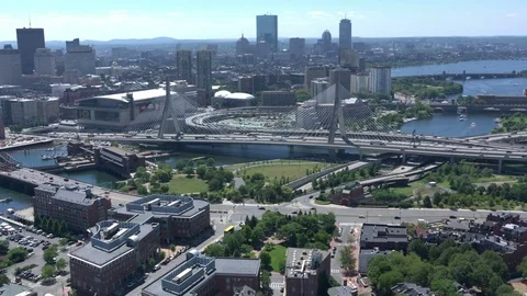 Boston city arial view Stock Footage 75202321