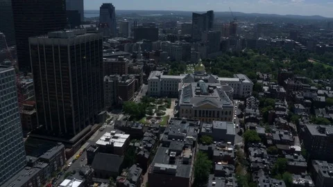 Boston city arial view Stock Footage 75202495