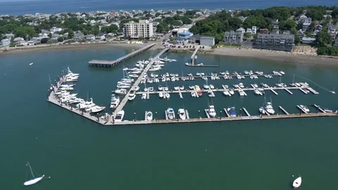 Boston city arial view Stock Footage 75203041