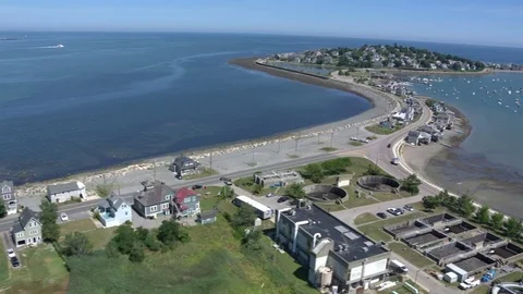 Boston city arial view Stock Footage