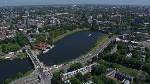 Boston city arial view Stock Footage 75203322