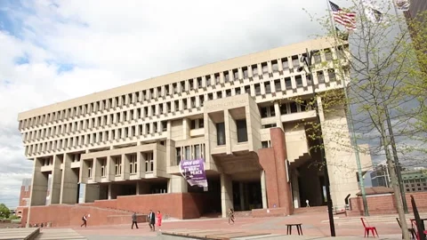 BOSTON CITY HALL Stock Footage 178599423