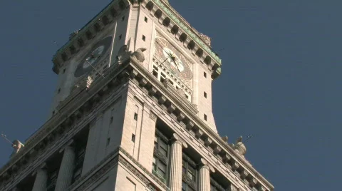 Boston Clock Tower Stock Footage 276821