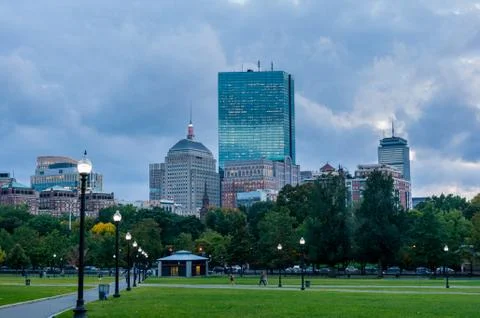 Boston Commons Park Stock Photos