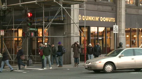 Boston Corner Traffic Video stock 634660