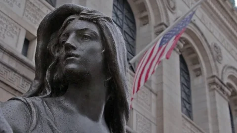 Boston Downtown Library Statue 08 MP4 Vidéo 70008986