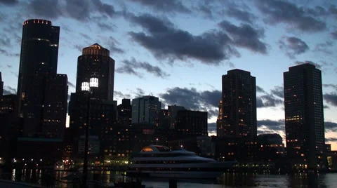 Boston at Dusk Stockbeeldmateriaal 4709462