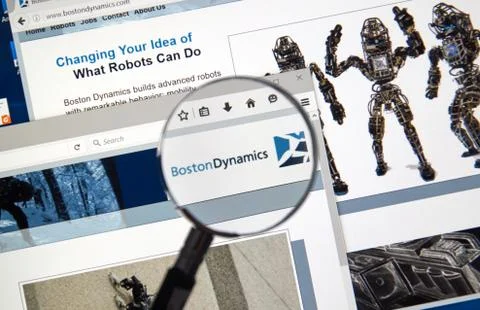 Boston Dynamics web page Stock Photos