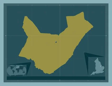 Boston, England - Great Britain. Solid color shape 库存插图