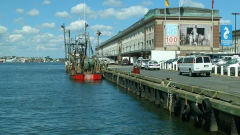 Boston Fish Pier  Stock Footage 79606797