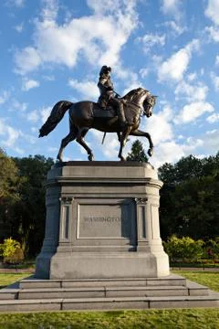 Boston George Washington Statue Stock Photos