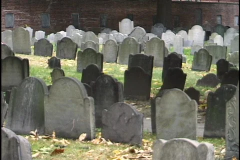 Boston Graveyard 1 Stock Footage 296860
