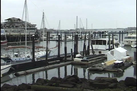 Boston Harbor Stock Footage 296870