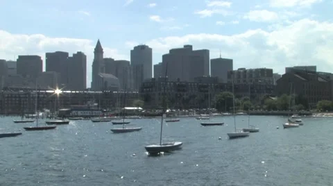 Boston Harbor Stock Footage 8521162