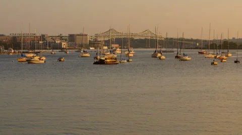 Boston Harbor Stock Footage 50761811