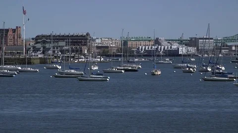Boston Harbor Scene Stock-Footage 76837156
