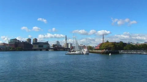 Boston Inner Harbor Stock Footage 40684150