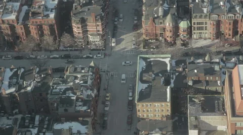 Boston Intersection from Above Stock Footage 59763111