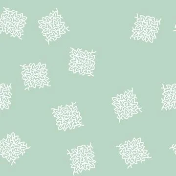 Boston ivy line seamless pattern Stock Illustration