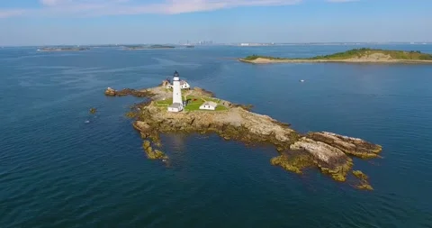Boston Lighthouse, Massachusetts, USA 스톡 동영상 175872409