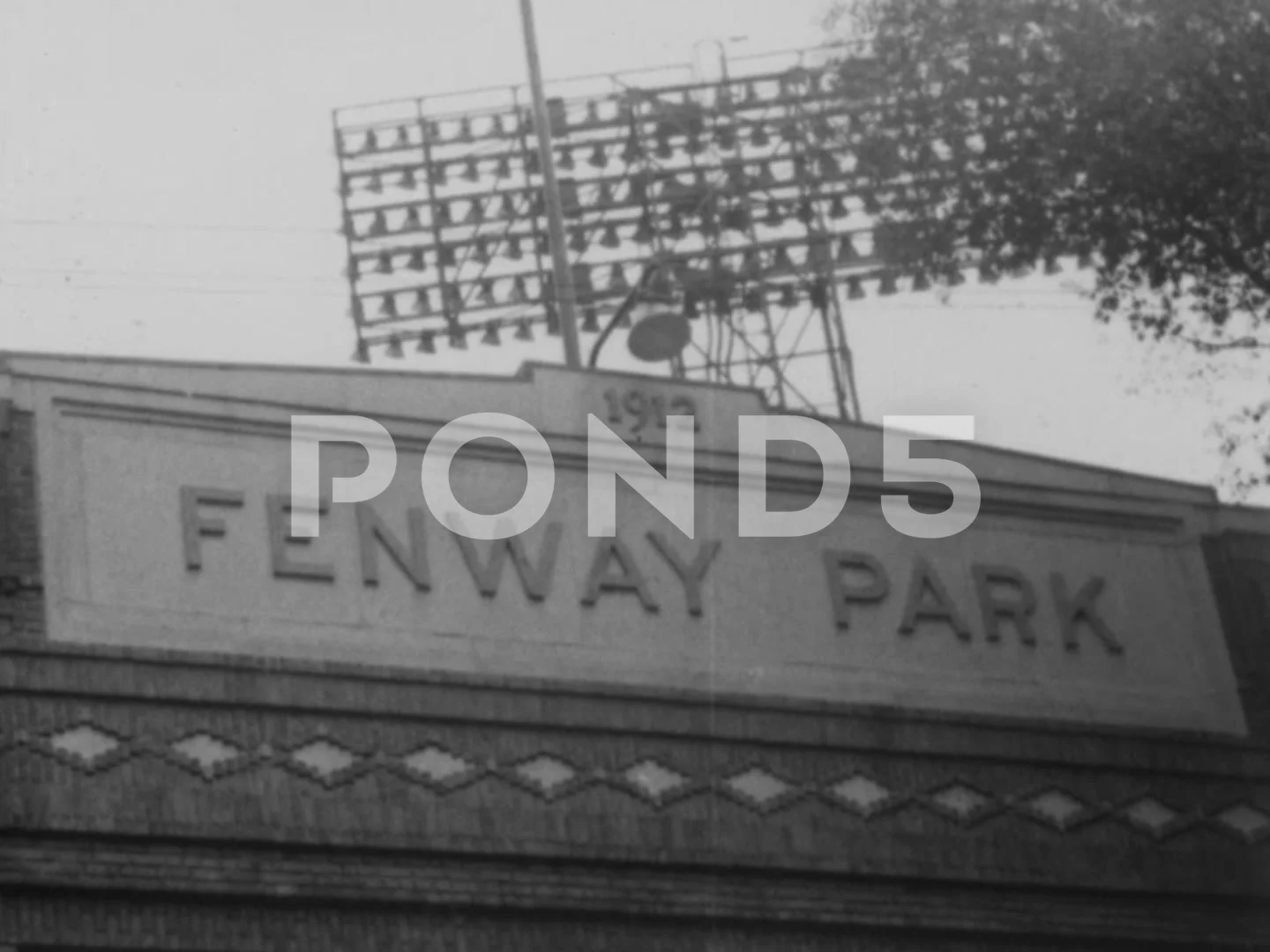 Boston Pictures Black and White: Fenway Park Gate E Entrance