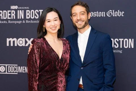  BOSTON, MA - NOVEMBER 28: Rebecca Kuo and Jake Rogal attend Murder in Bos... Stock Photos