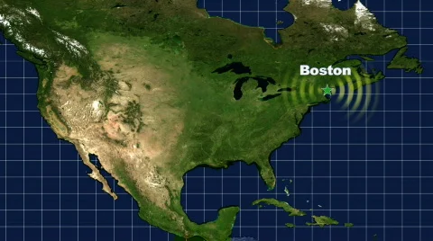 Boston Map Graphic Stock Footage 112433