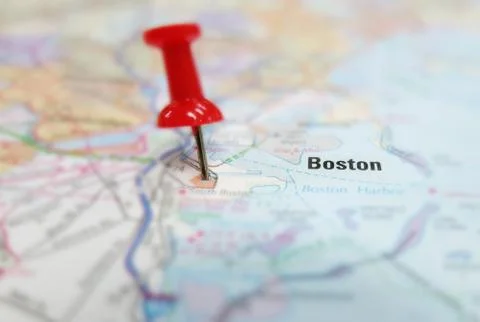 Boston map Stock Photos