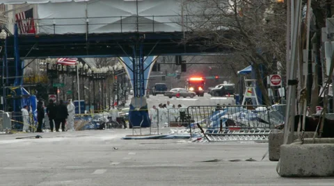 Boston Marathon Bombing Aftermath Stock-Footage 31741969