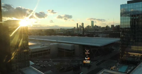 Boston, Massachusetts at sunset Stock Footage 221530306