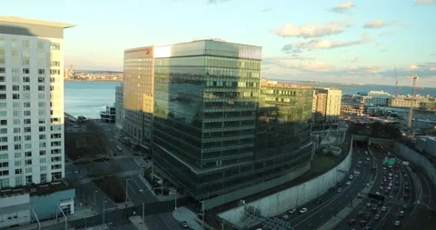 Boston, Massachusetts at sunset Stock Footage 221530351