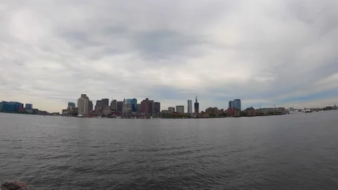 Boston modern city skyline, MA, USA 스톡 동영상 166328232