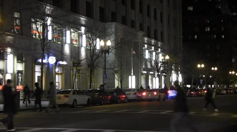 Boston at night - Boylston (4) 動画素材 34170004