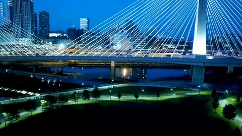 Boston at Night 스톡 동영상 81379732