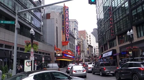 Boston paramount theater Stock Footage 56322377