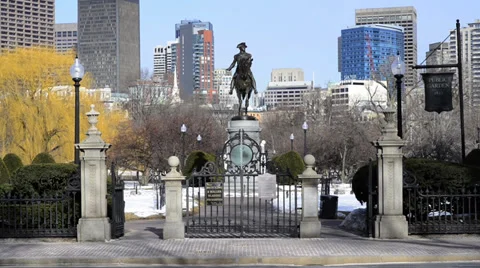 Boston Public Garden Stock Footage 37733749