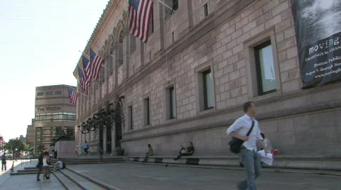 Boston Public Library Stock Footage 276801