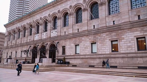 The Boston Public Library Stock Footage 75265670