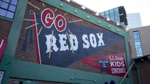 Boston Red Sox Go Sox Sign 2 Stock Footage 221868680