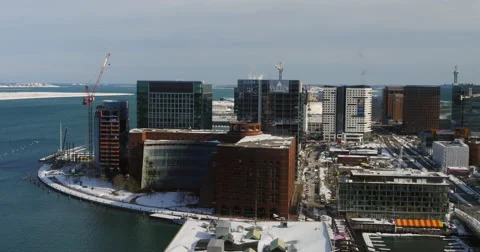 Boston Seaport District Stock Footage 47206840