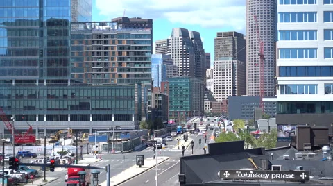 Boston Seaport District Stock Footage 54042667